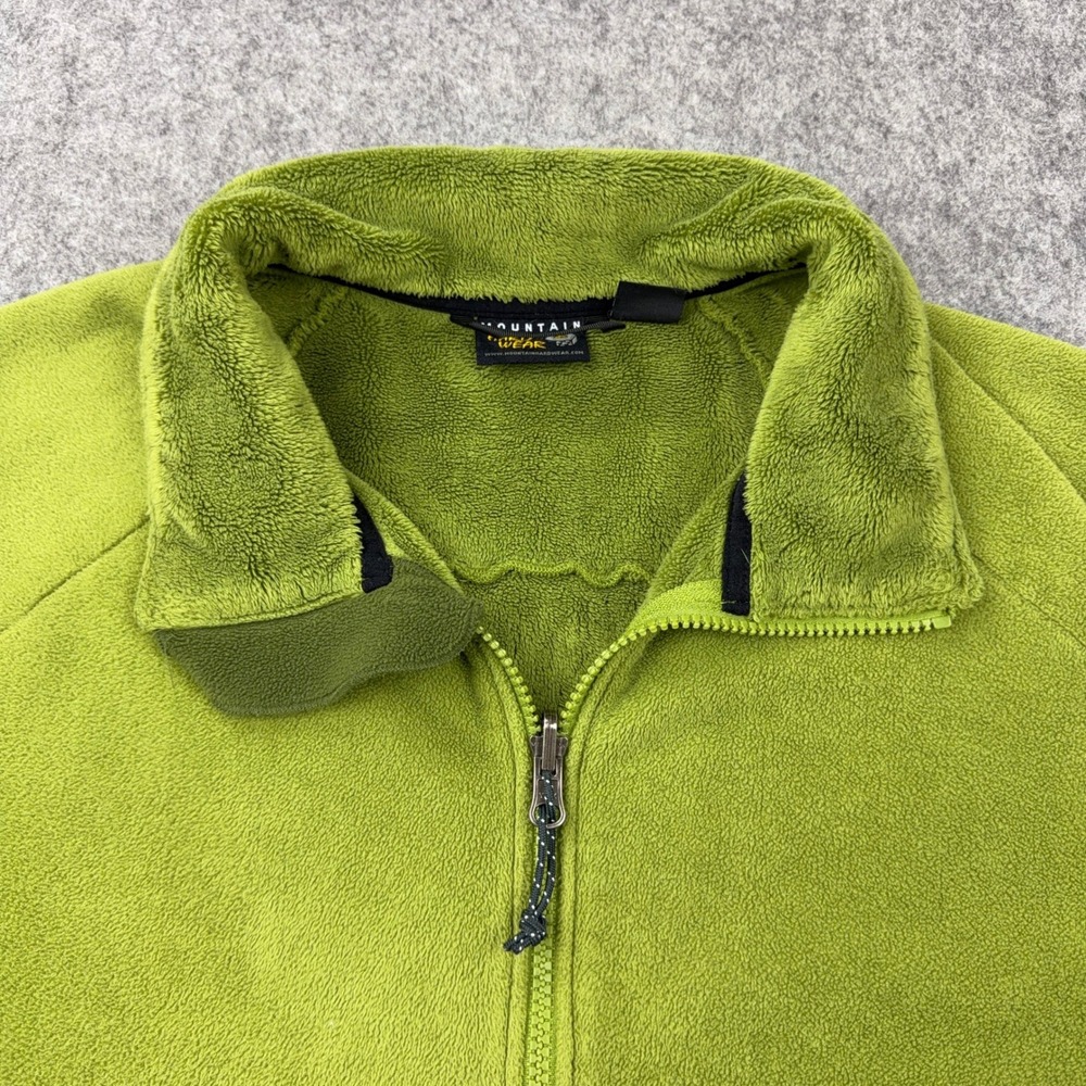 Mountain Hardwear Fleece Jacket‎ Womens Large Green Full Zip Microfleece Hiking - Picture 3 of 13